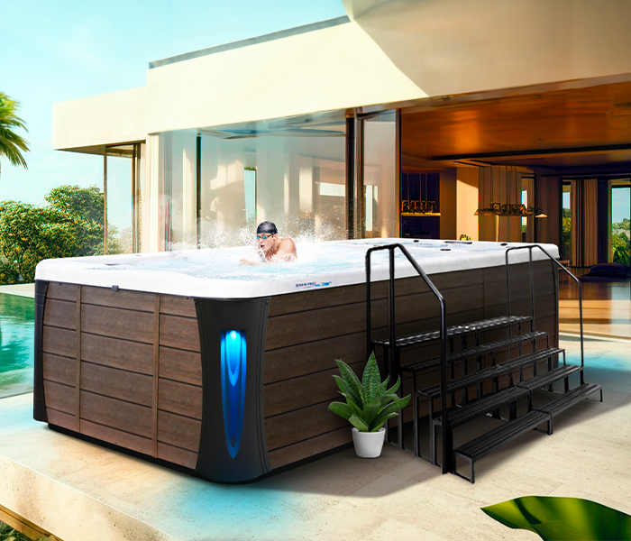 Calspas hot tub being used in a family setting - Marysville